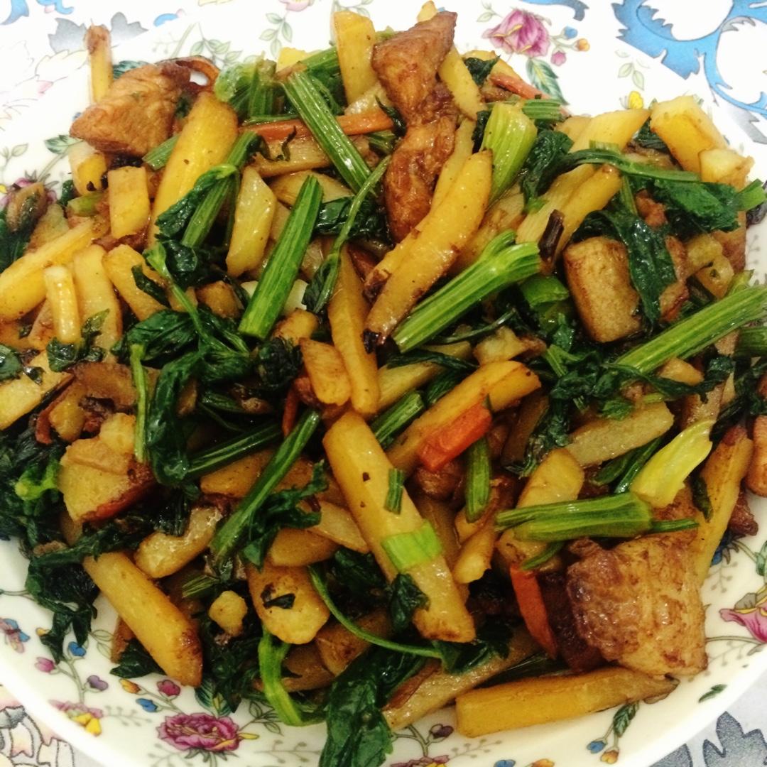 芹菜炒土豆丝