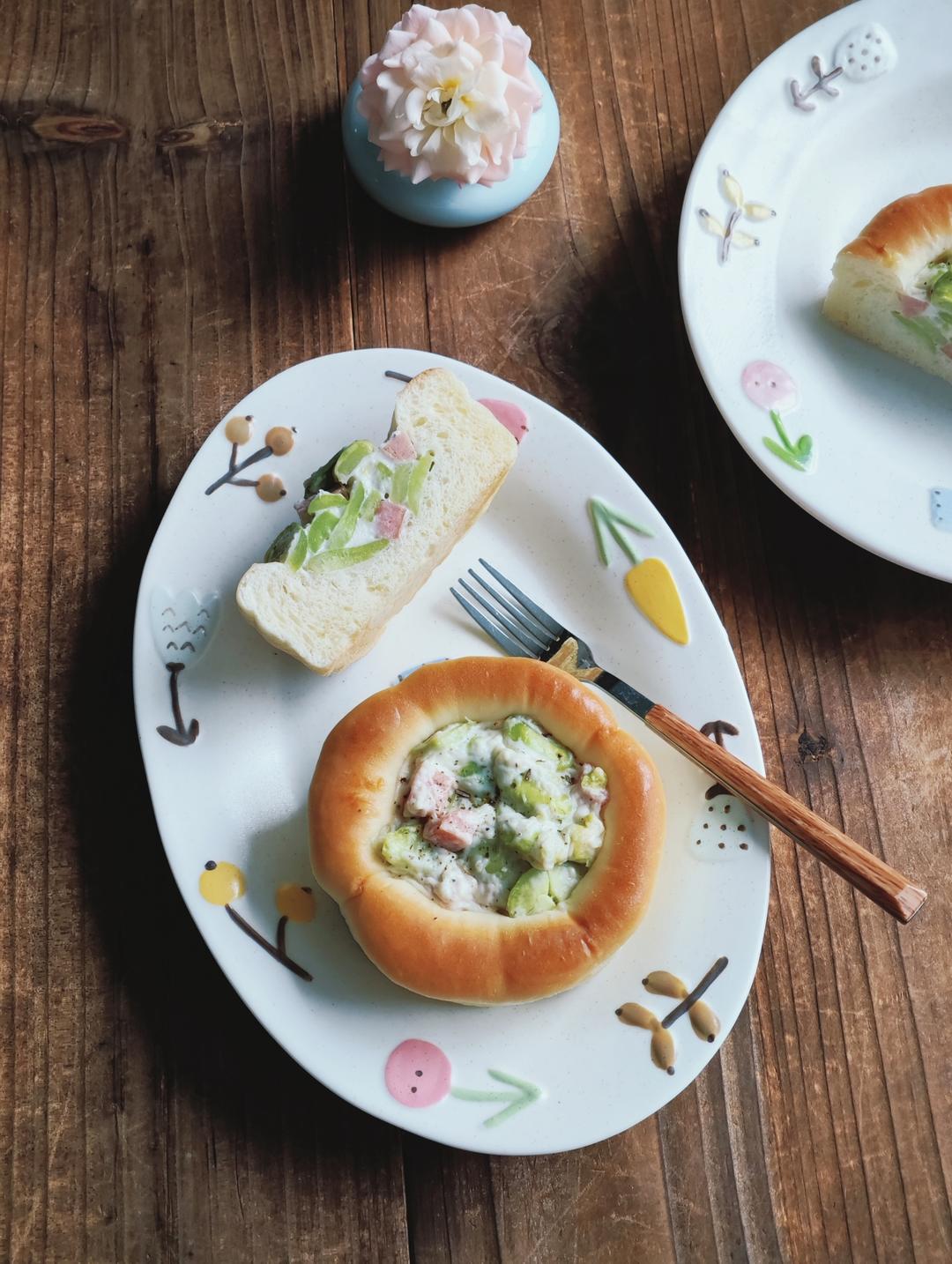 春日蚕豆芝士奶酱面包