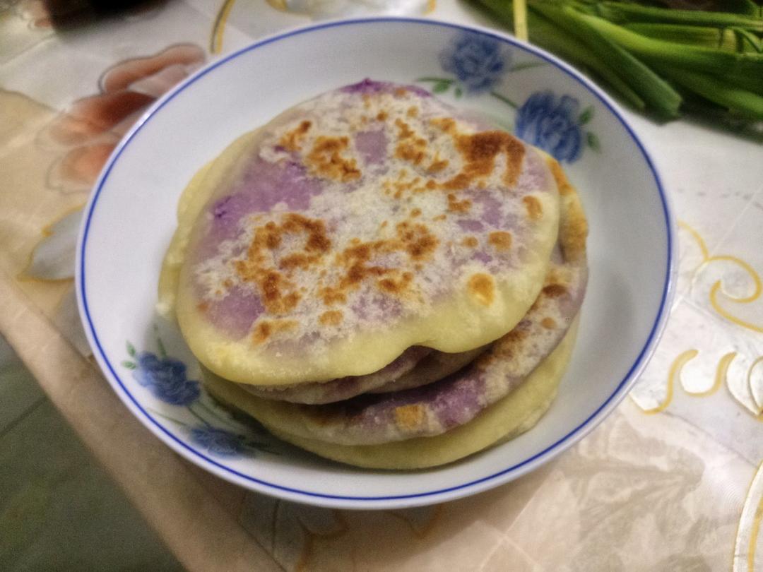 烫面紫薯饼