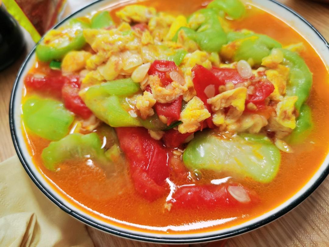 丝瓜西红柿炒蛋