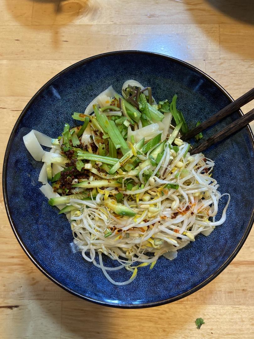 不用水洗的自制凉皮，零失败