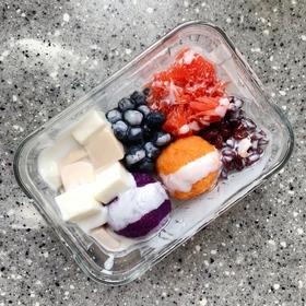饱饱碗·紫薯球·红茶奶冻·水果捞·奶茶