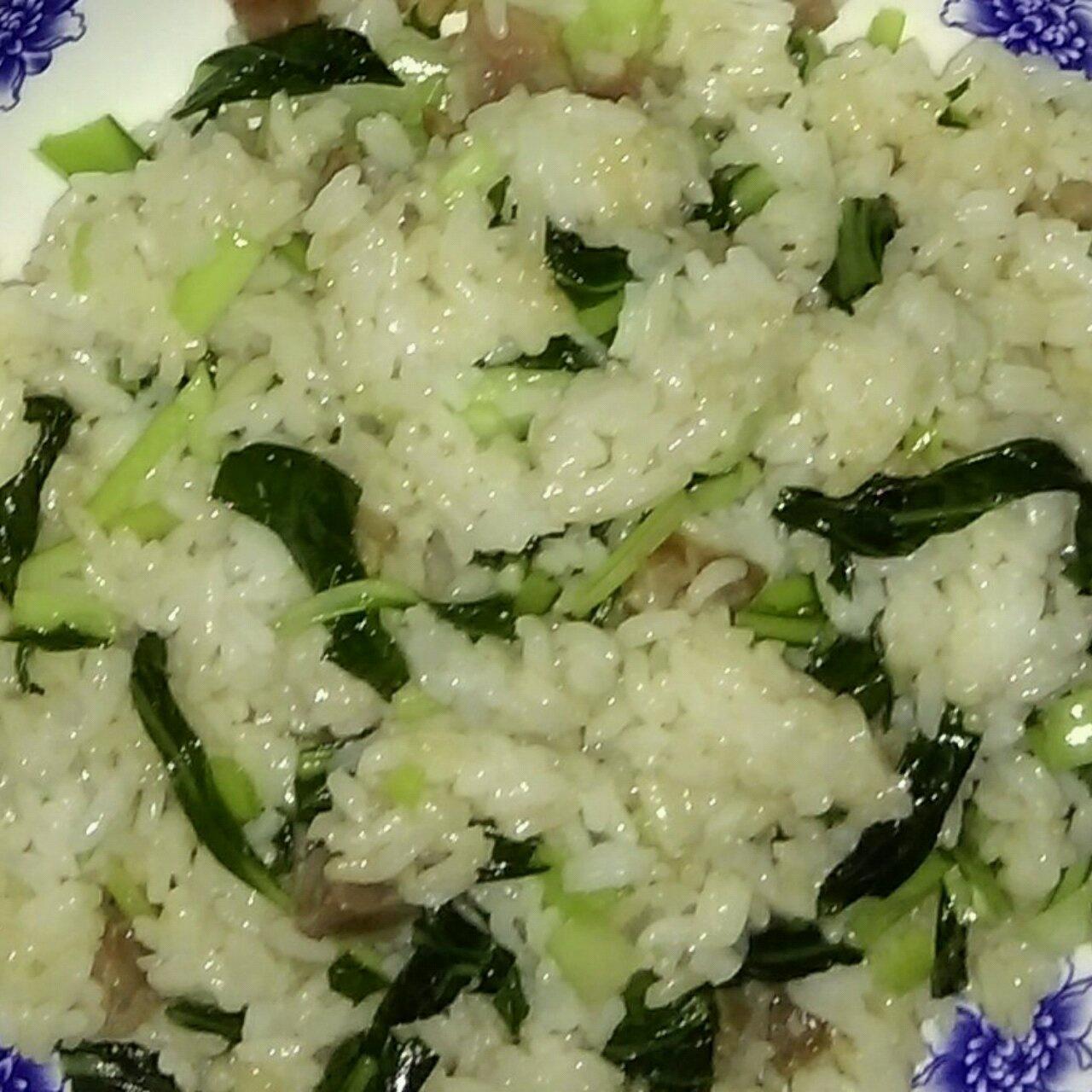 菜米饭的做法