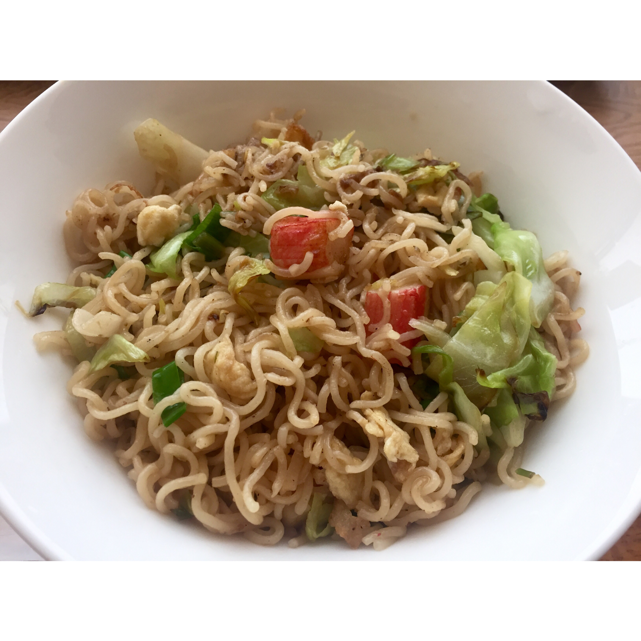 时蔬炒泡面