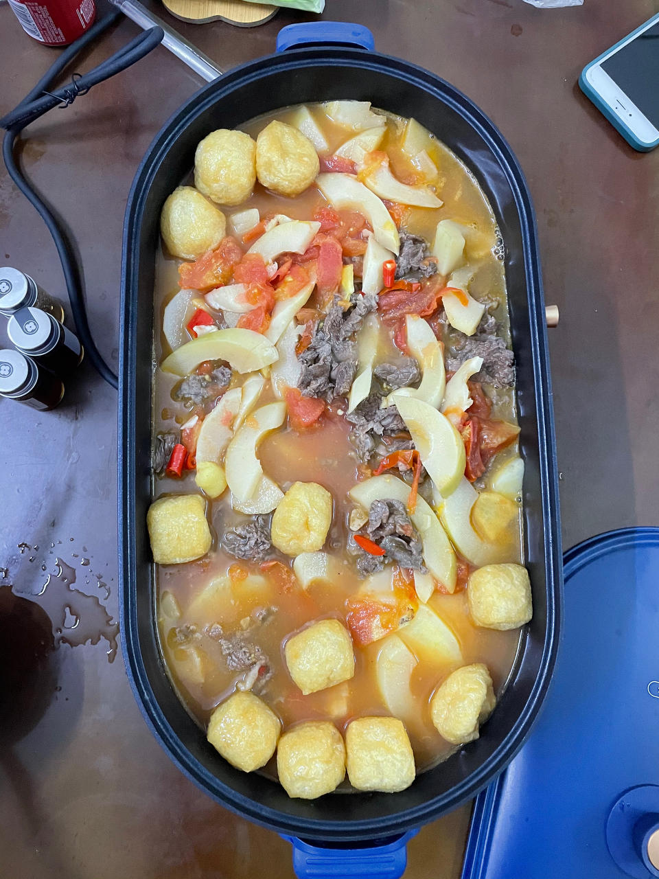 酸笋番茄火锅汤底