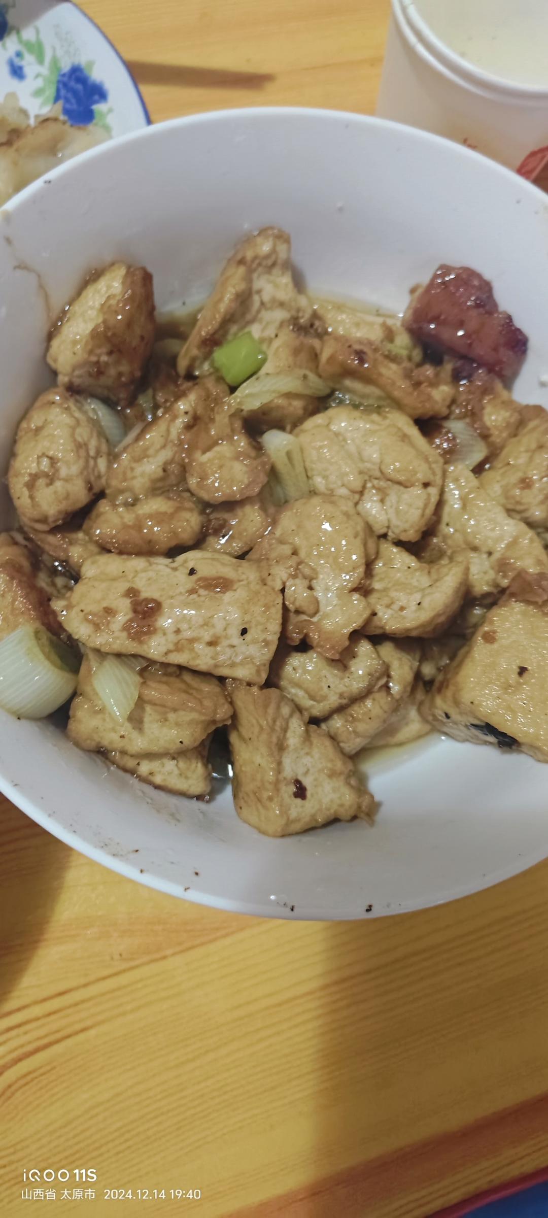 葱烧豆腐