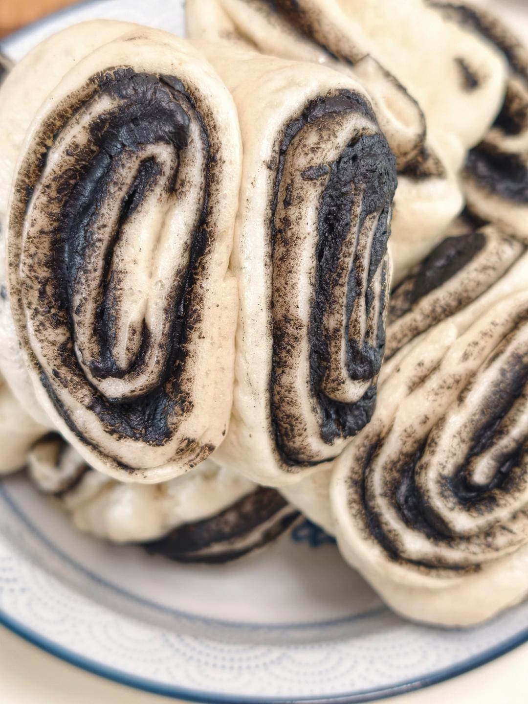 非常香的黑芝麻酱小花卷