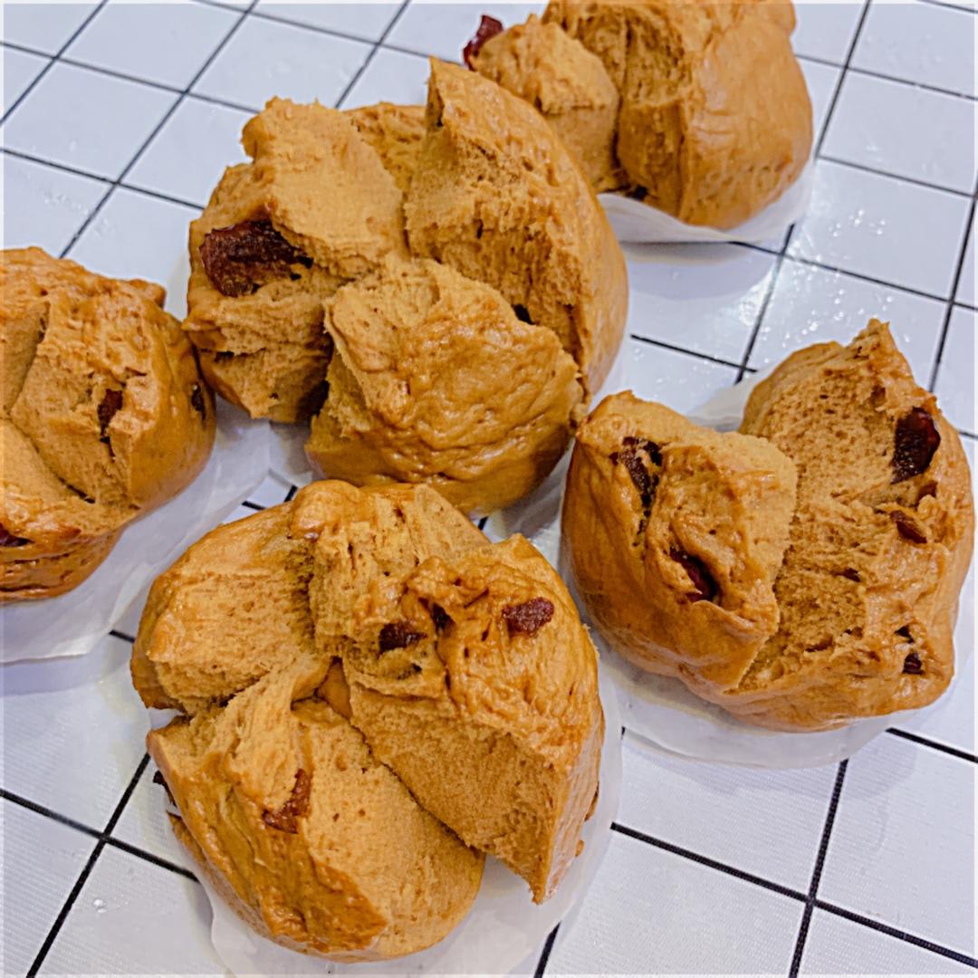 amyakbj做的红糖开花馒头一招做出开花馒头好吃又好玩