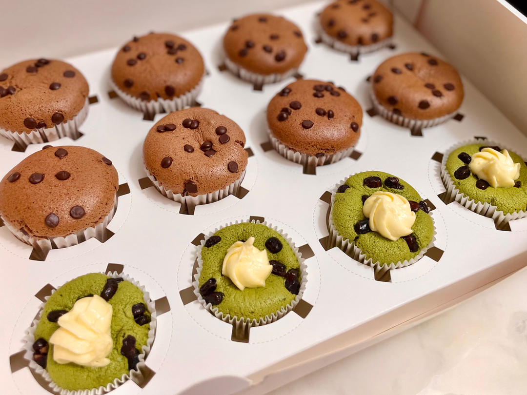 多种口味奶油杯子蛋糕