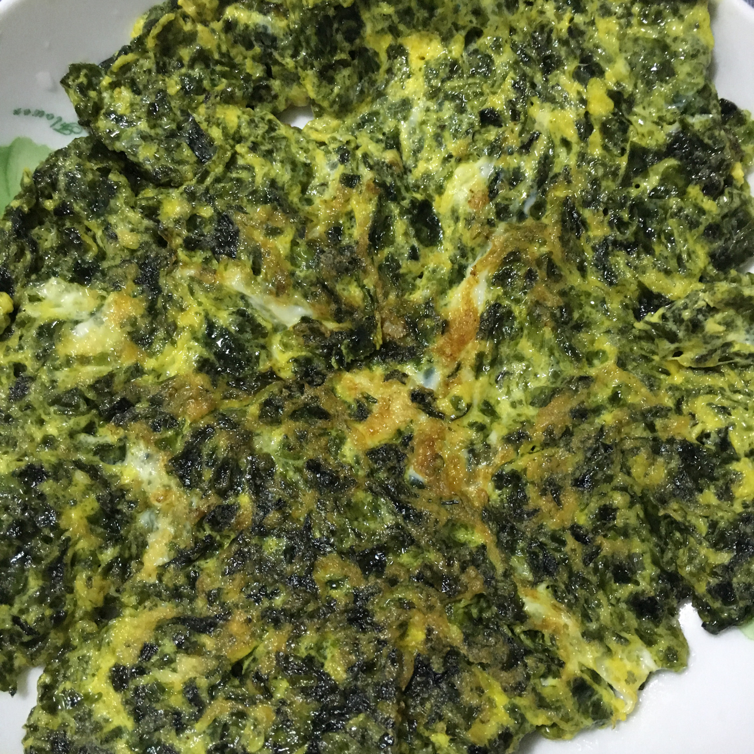 紫菜葱花鸡蛋饼