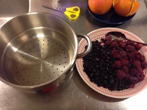 和一位姑娘学做酿果汁-蓝莓，黑加仑覆盆子果汁的做法 步骤3