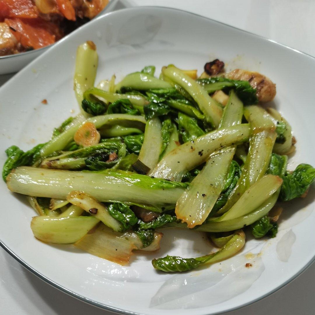 炒青菜，脆而不生，熟而不老