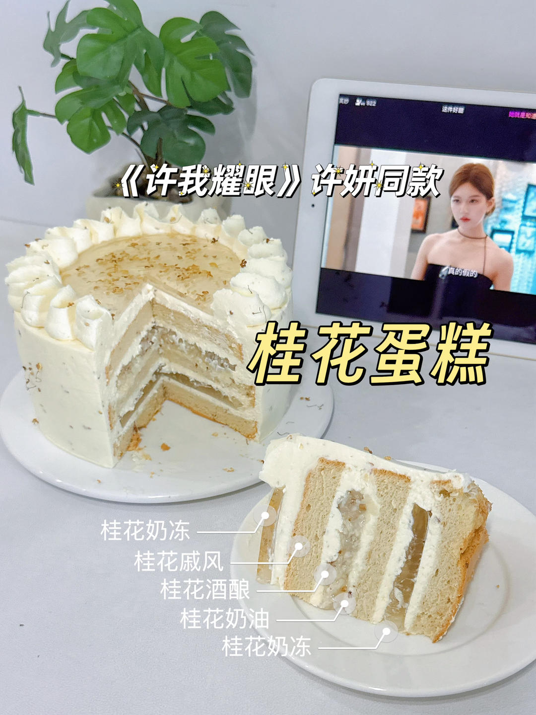 秋天当然要吃许妍同款桂花蛋糕呀🌼一口就爱上