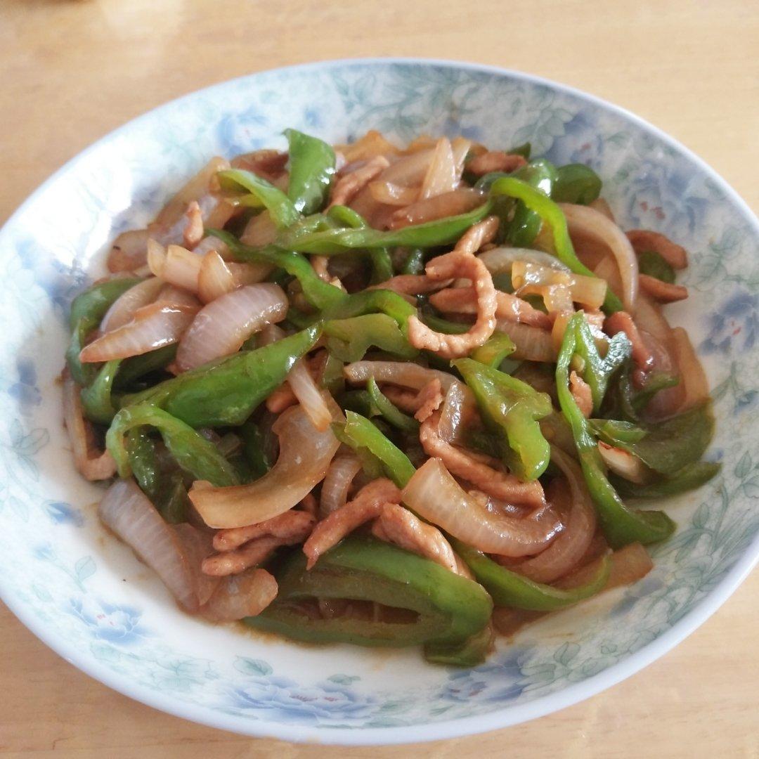 洋葱青椒炒肉丝