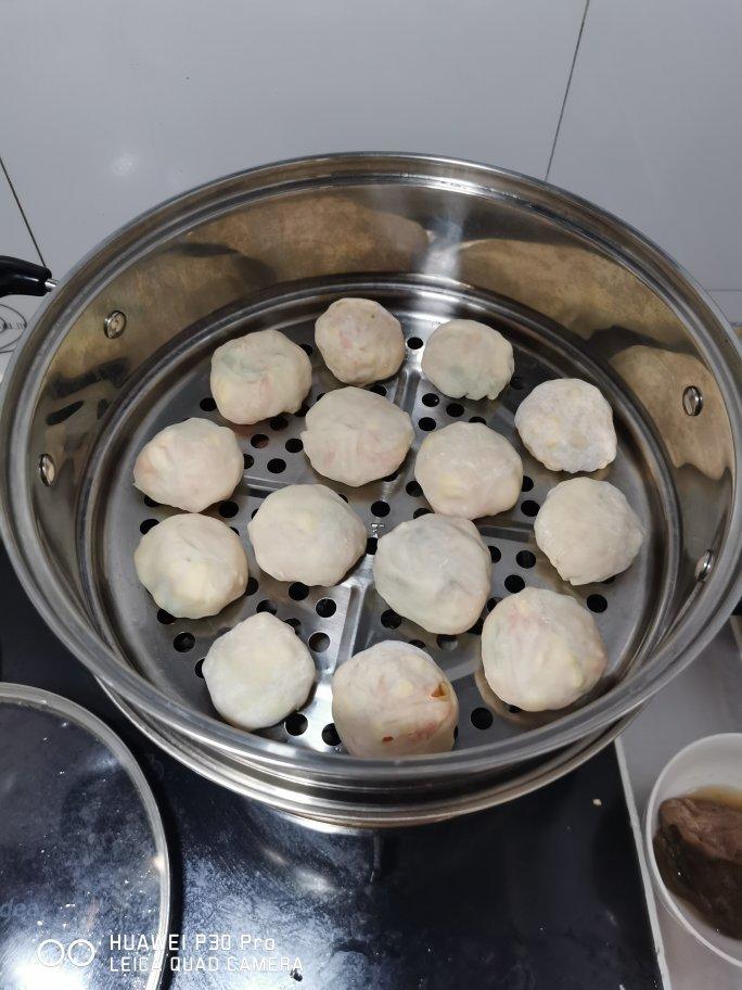 青椒火腿蒸包