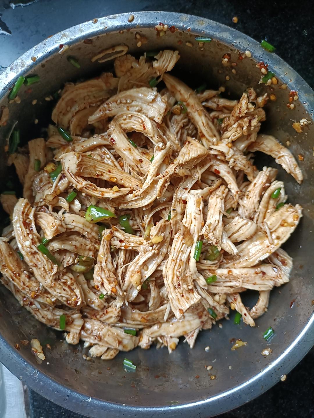 鸡胸肉这样做巨好吃❗️凉拌鸡丝😋低脂高蛋白