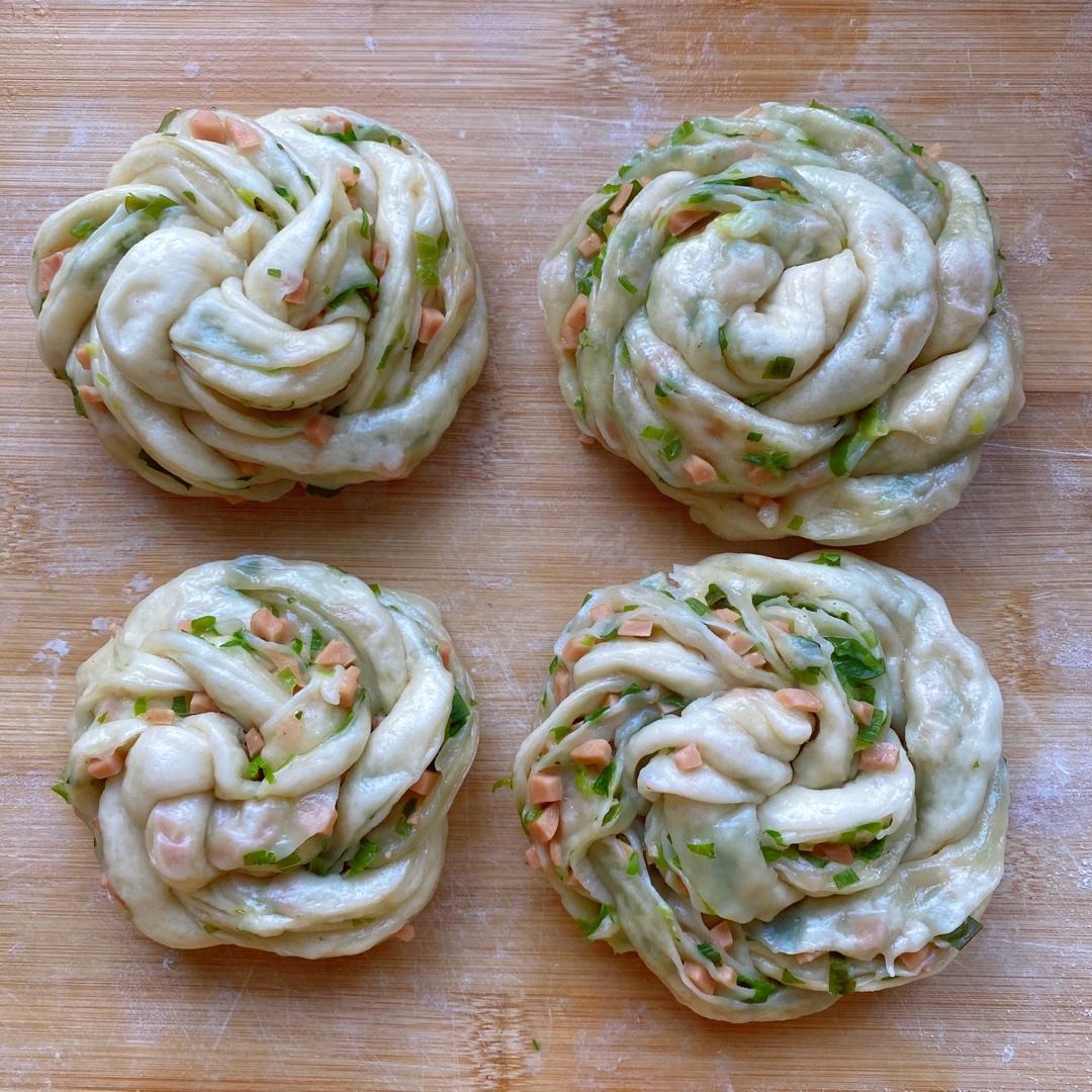 香葱火腿花卷