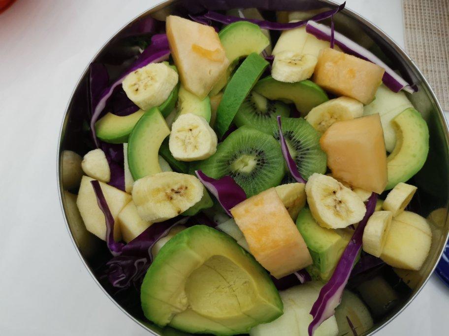 健康蔬菜水果沙拉 Healthy Veggie Fruit Salad with Pasta