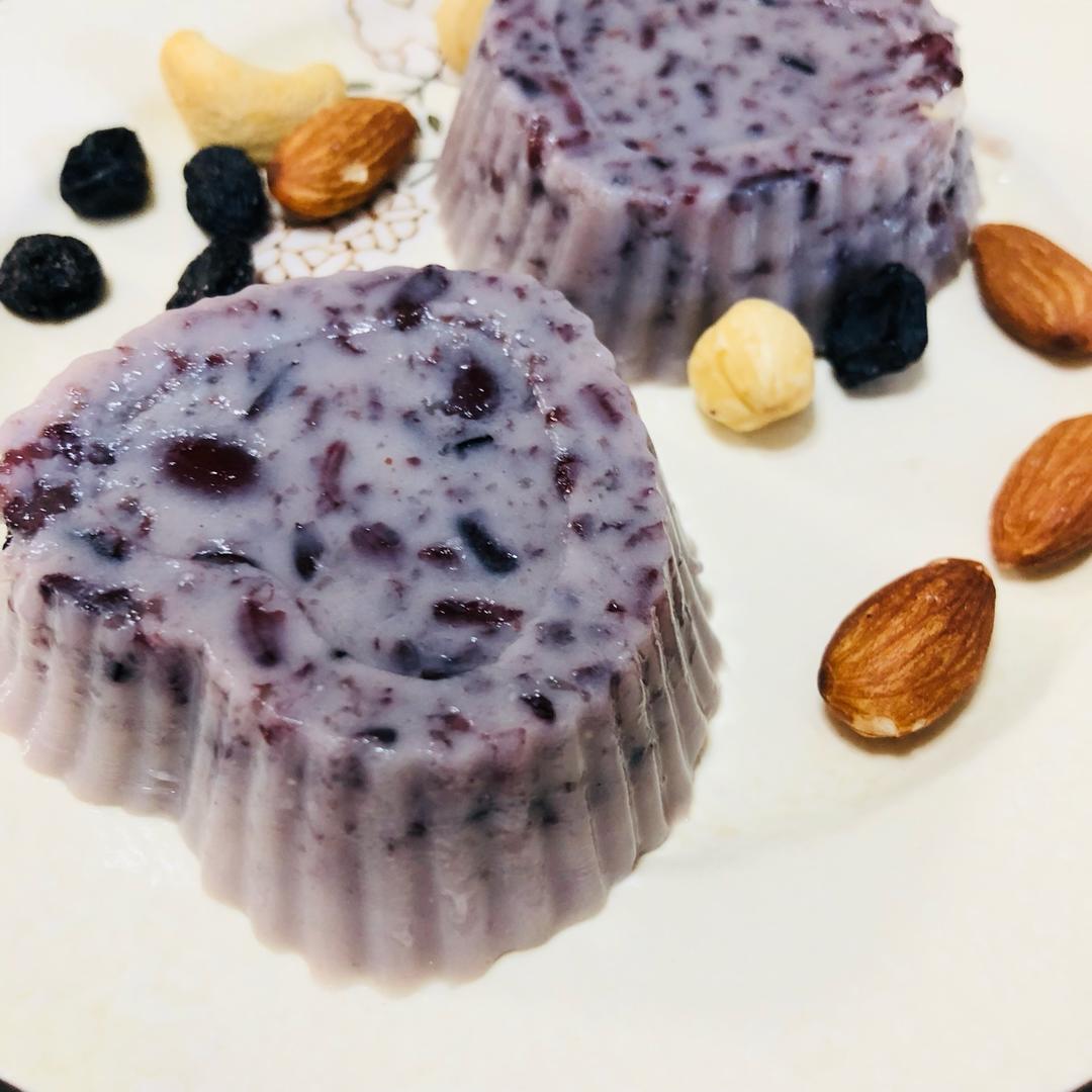 紫米奶冻