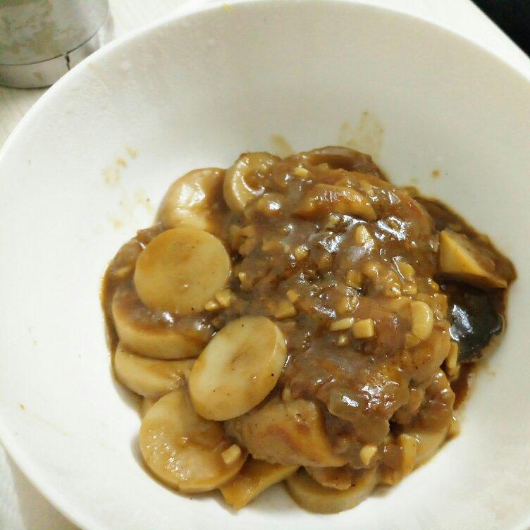 蚝油鲍菇鸡腿排