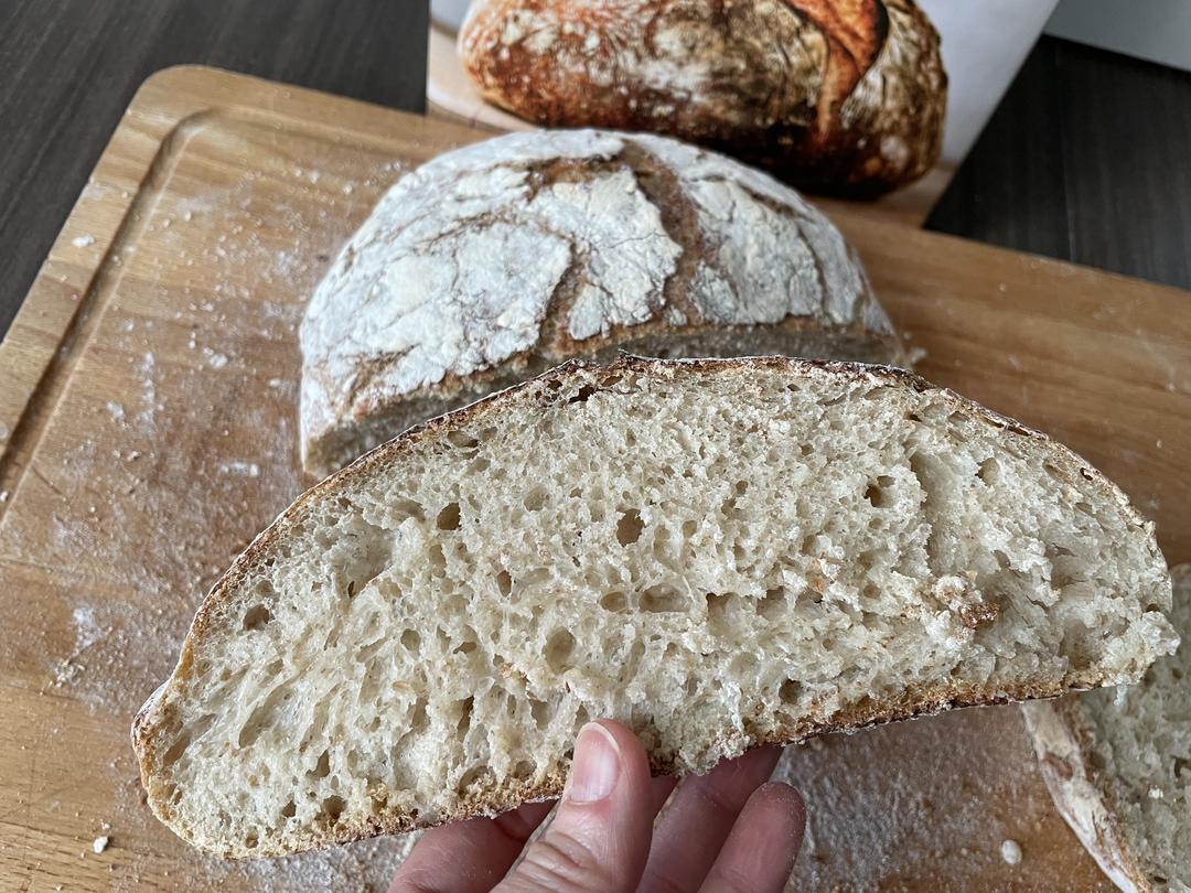 超级好吃的天然酵种/酸酵母/鲁邦种隔夜酸面包Ken Forkish‘s overnight country blonde sourdough bread的做法 步骤10