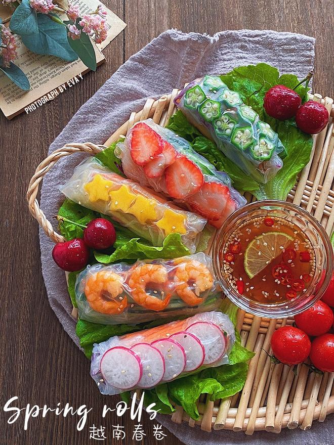 清爽减脂餐🌈超低卡越南春卷🔥在家吃世界的做法
