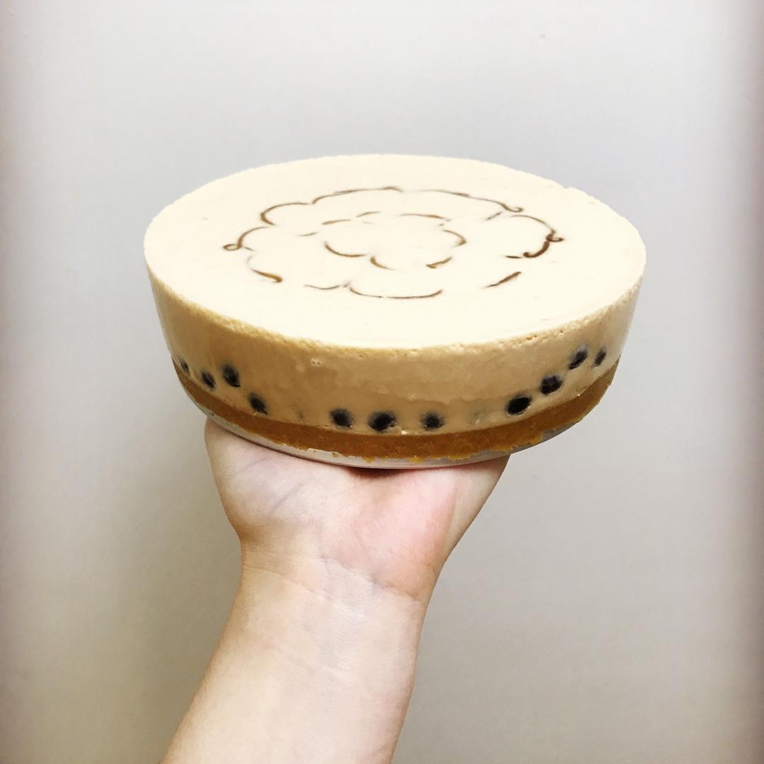 珍珠奶茶冻芝士蛋糕（免烤）