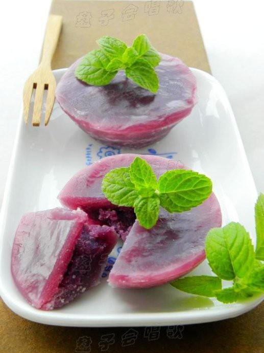椰香紫薯小碗糕的做法