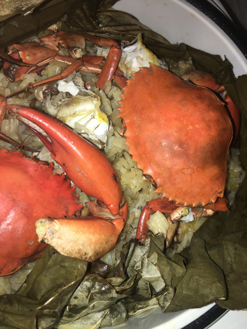 红膏鲟蒸糯米饭，儿时记忆，家乡美味