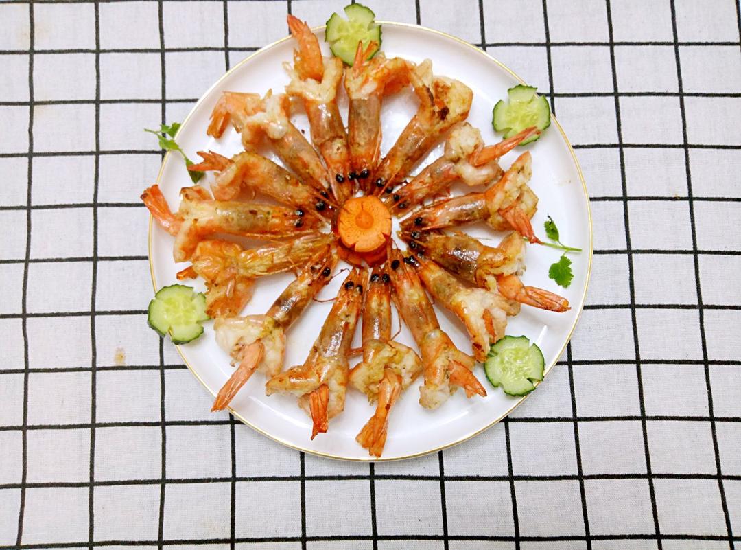 孔雀开屏凤尾虾