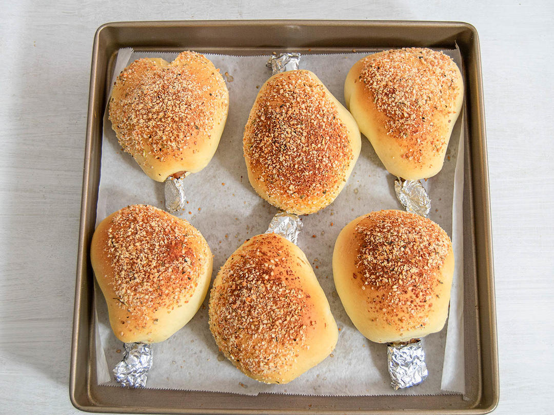 元气早餐｜真·鸡腿面包！芝士鸡腿面包，给你满满的动力与活力的做法 步骤15