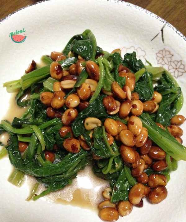 陈醋菠菜花生