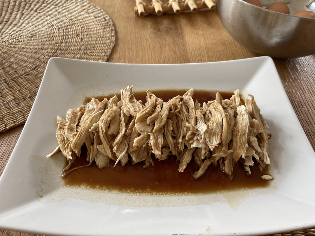 【夏日轻食】酸橘酱油鸡丝【一步到位水嫩鸡胸】（太阳谷食谱）