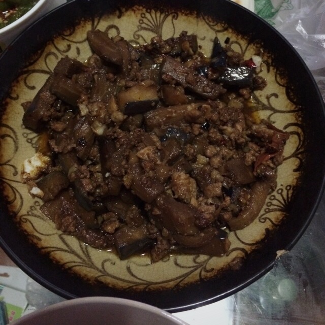 红烧肉末茄子