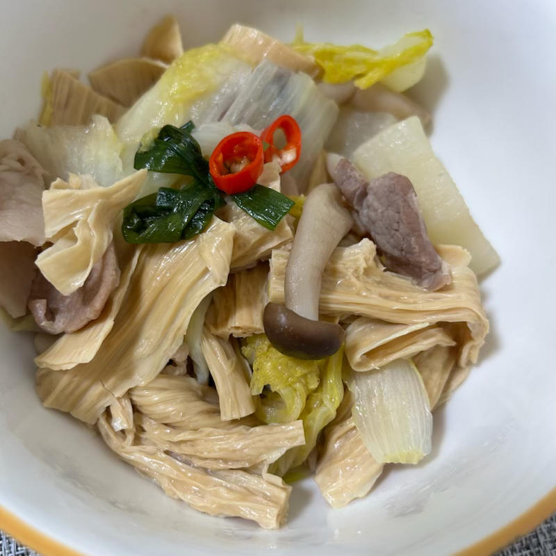 白菜腐竹煲