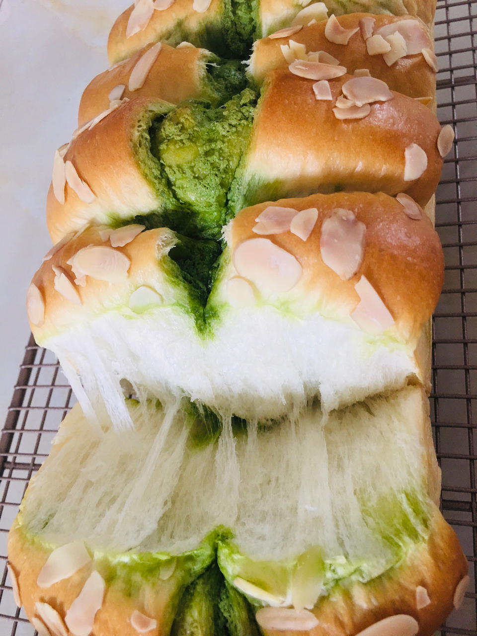 抹茶奶酥小金砖（70%中种吐司）