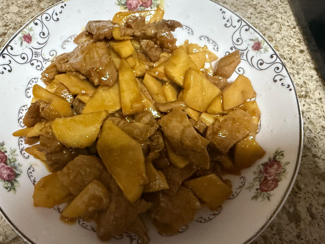 冬笋炒肉片
