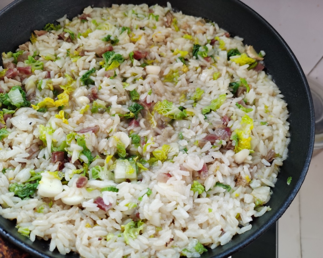 剩米饭加工的猪油菜饭的做法