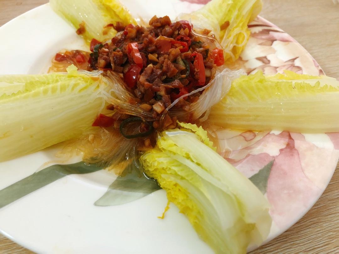 蒜蓉粉丝娃娃菜，蒜蓉酱是关键