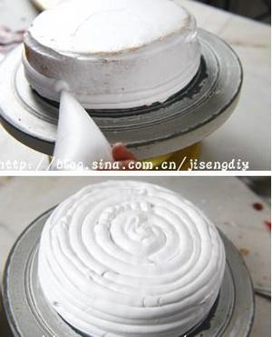 抹圆面蛋糕胚的做法 步骤5