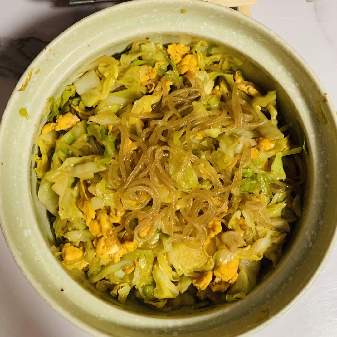 圆白菜炒粉丝