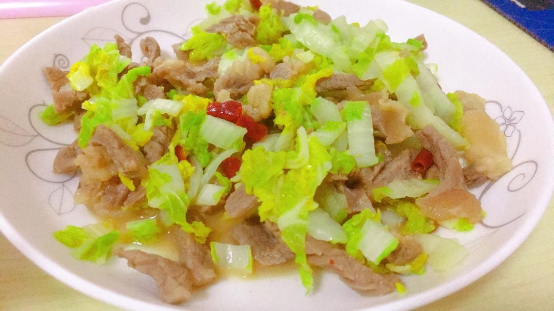 白菜炒牛肉