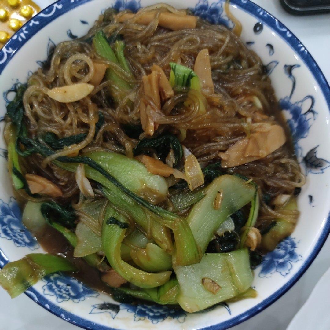 油菜炒粉条