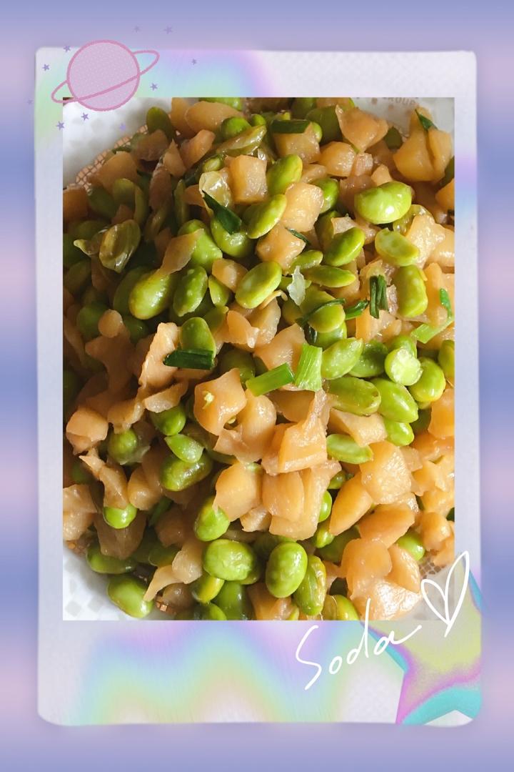 萝卜干炒毛豆
