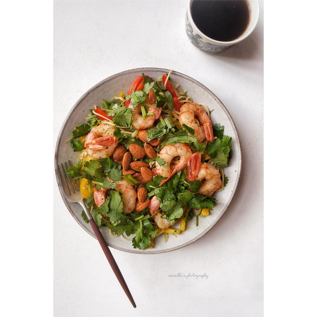 泰式鸡肉天使面沙拉【健康快手/便当料理】