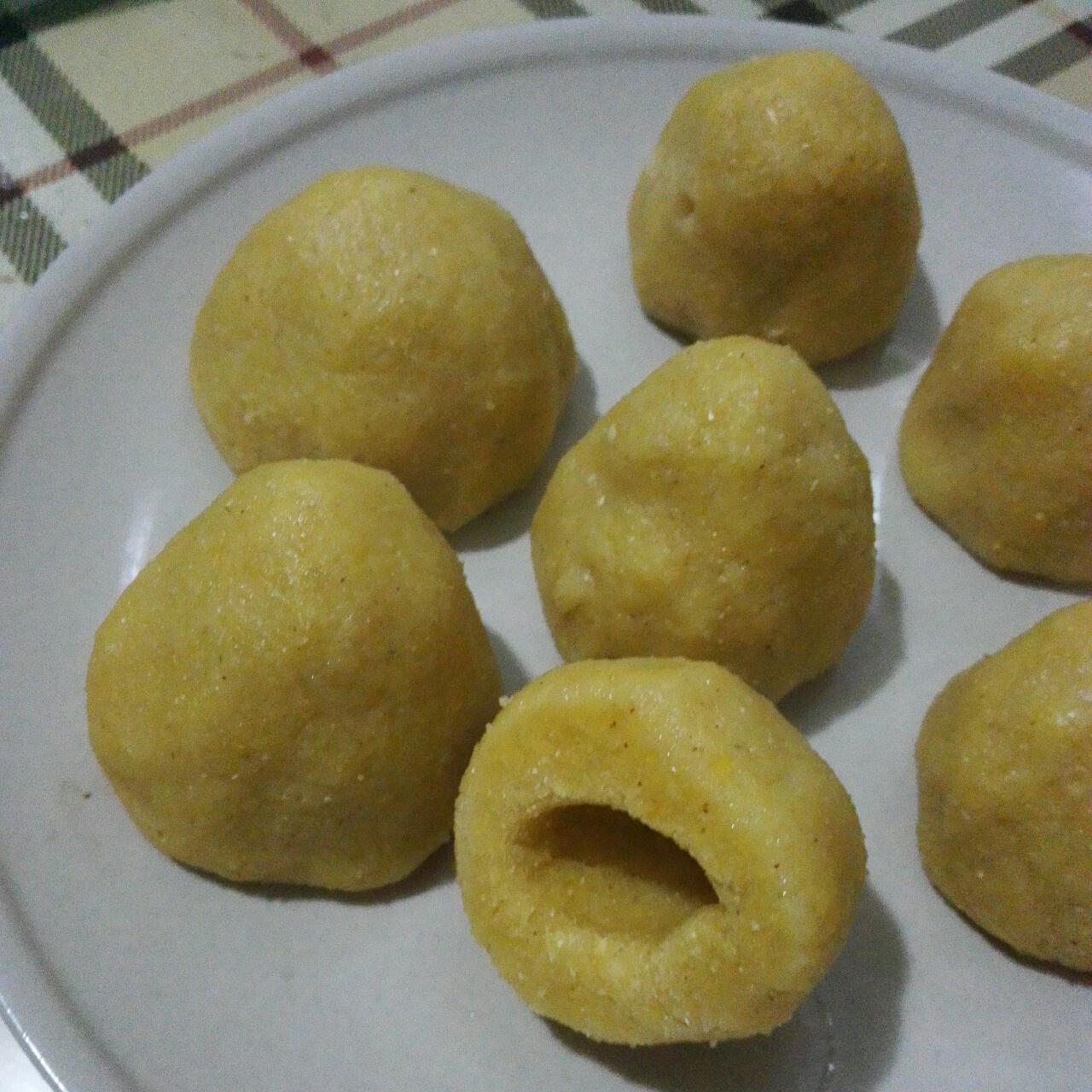 元嘟嘟麻麻做的豆渣窝窝头