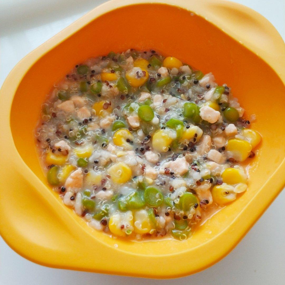 三文鱼芦笋玉米粥  宝宝辅食食谱