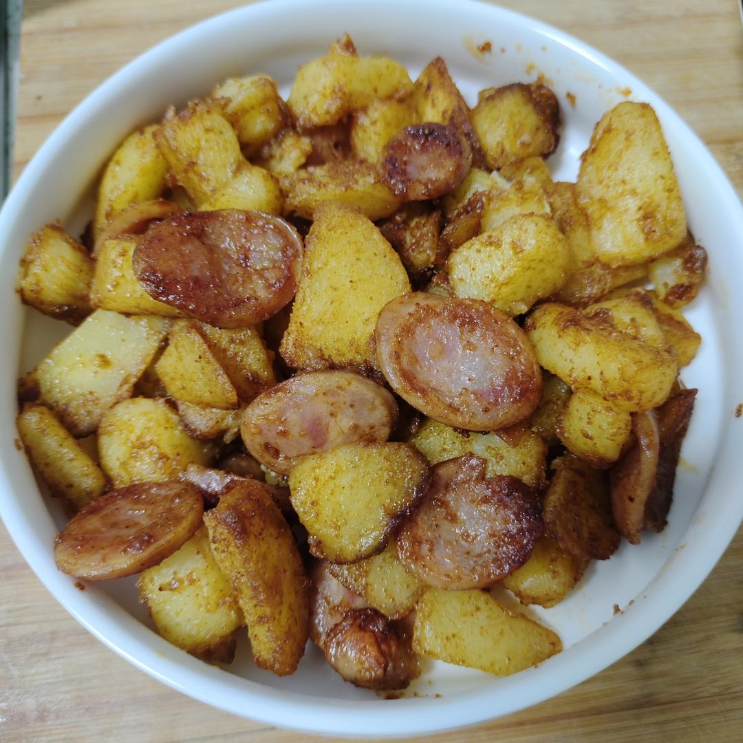 烧烤风味的土豆小香肠