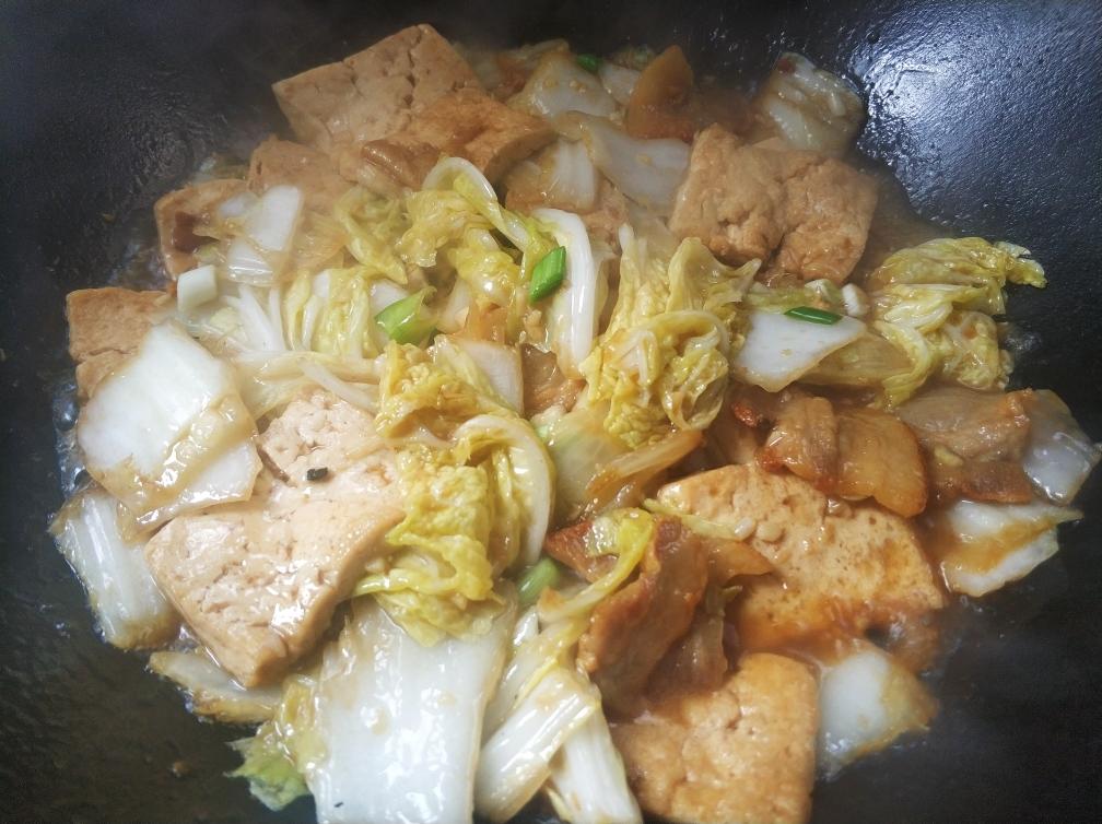 冬季系列–大白菜腊肉炖豆腐