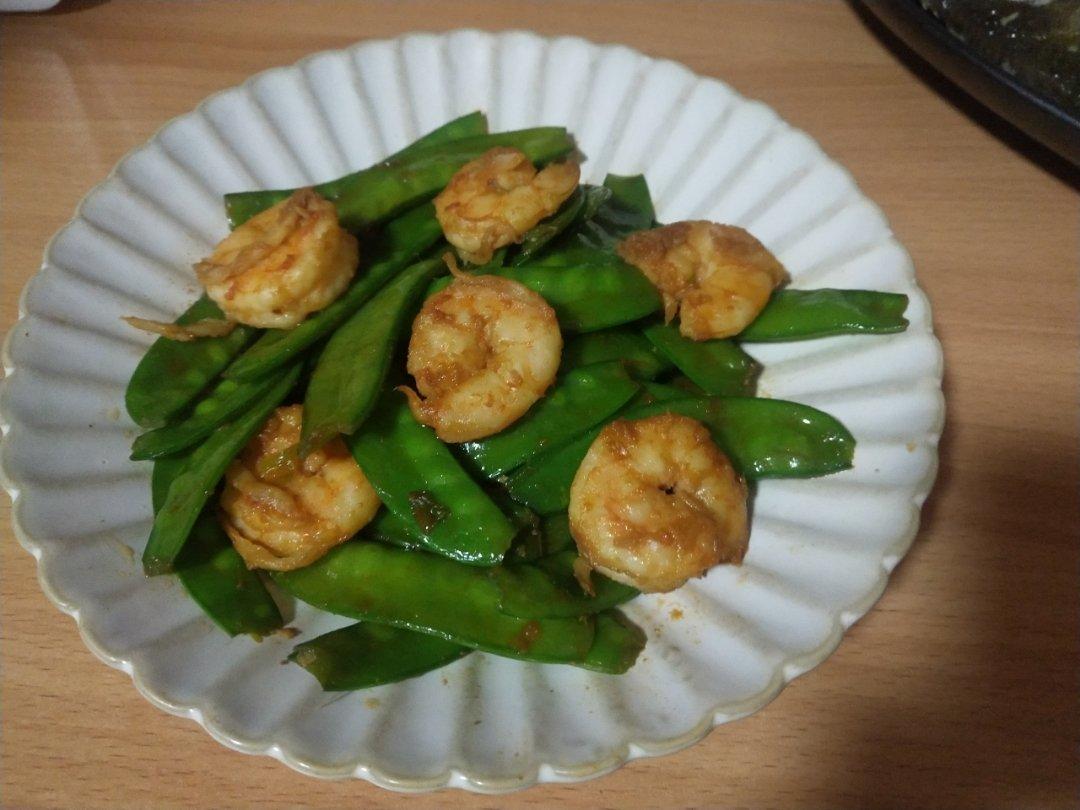荷兰豆炒虾仁